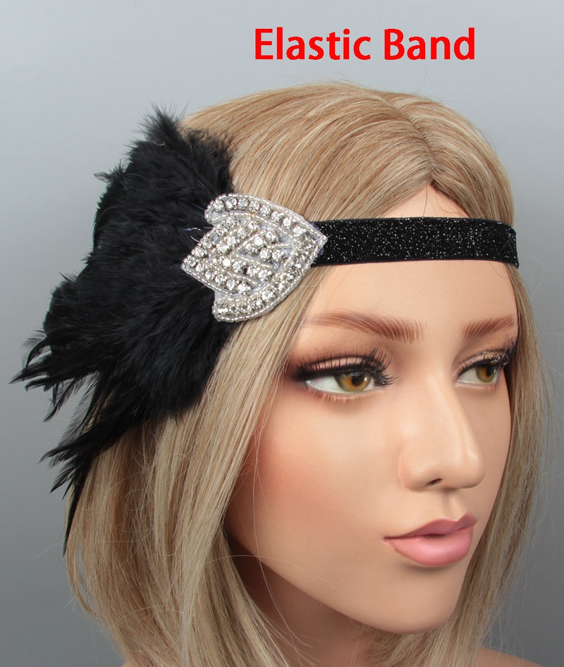 Flapper Headband Feather Great Gatsby Headpiece