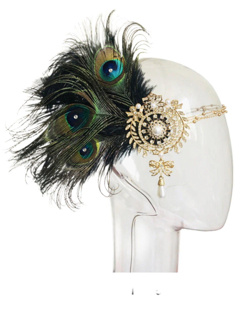 Ladies 1920s Feather Feather Headpiece