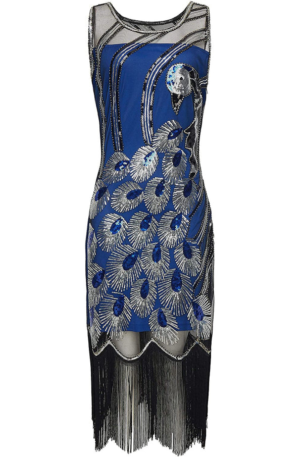 Ladies Blue Great Flapper Gatsby Costume