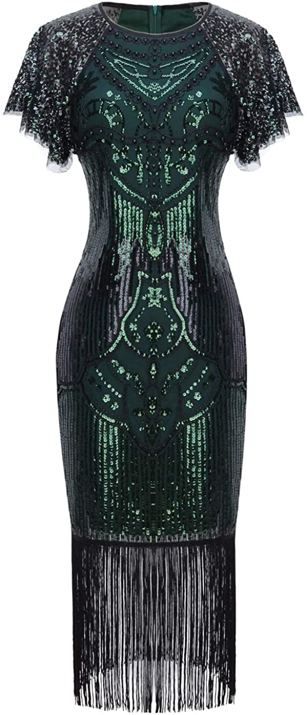 Dark Green Ladies 1920s Flapper Dress Costumes