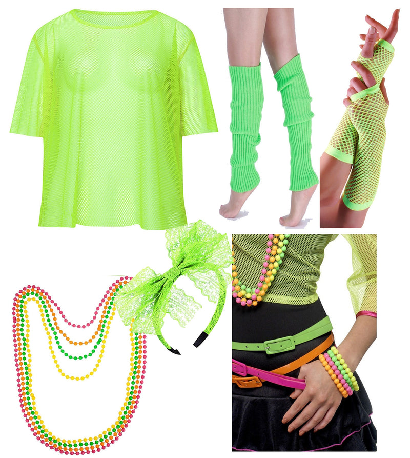 Green Neon 1980s Costume
