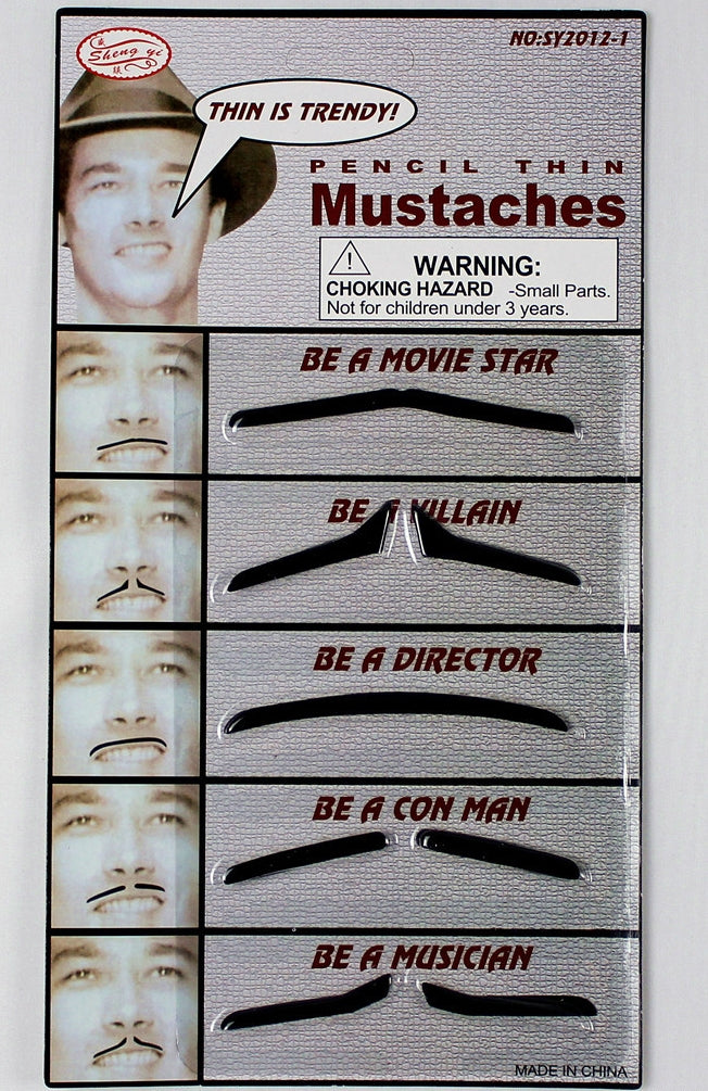 Pencil Thin Moustache Set