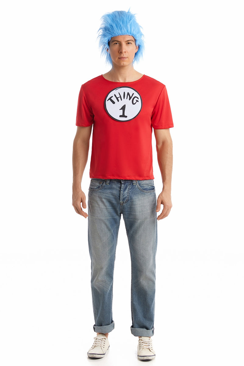 Mens Cat In The Hat Thing1 Thing 2 Costume