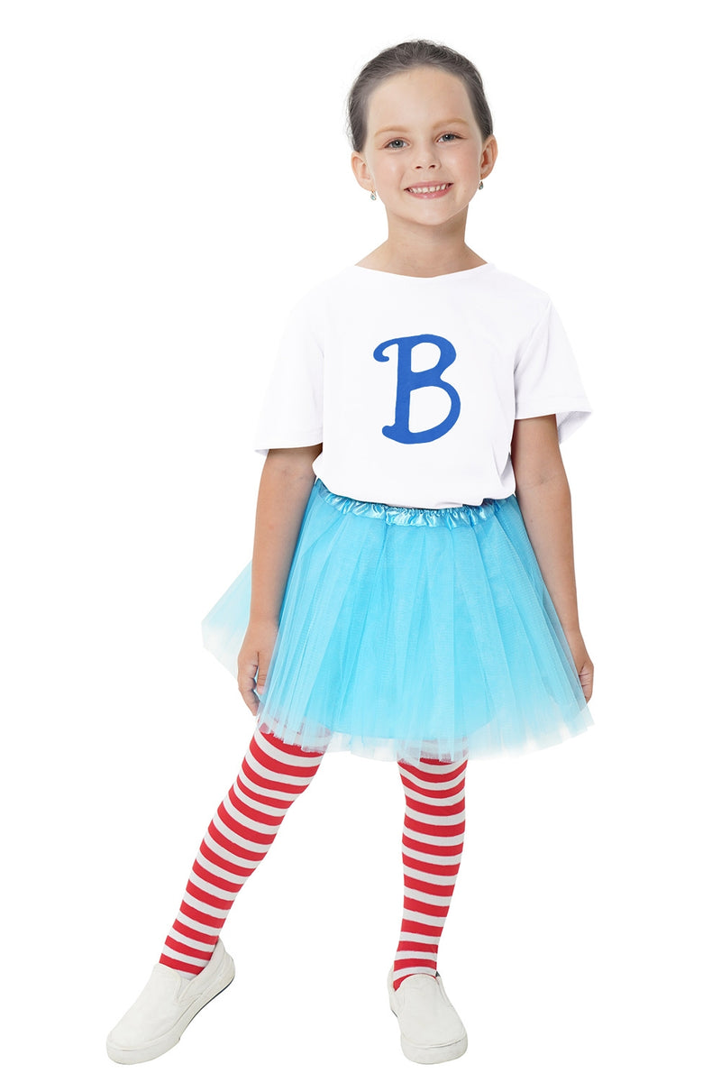 Kids Storybook School Girl Costume - Blue Tutu Book Week Dress-Up