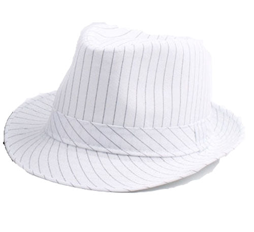 White Adult 20s Gangster Hat Gatsby Fancy Dress Costume Accessory