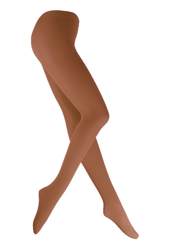 Brown 80s 70s Disco Opaque Womens Pantyhose Stockings Hosiery Tights