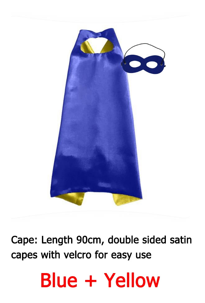 Blue Double sided Cape & Mask Costume set