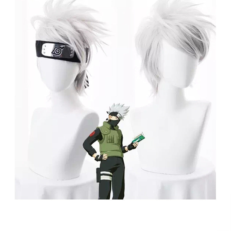 Kakashi Hatake Naruto Anime Wig or Headband