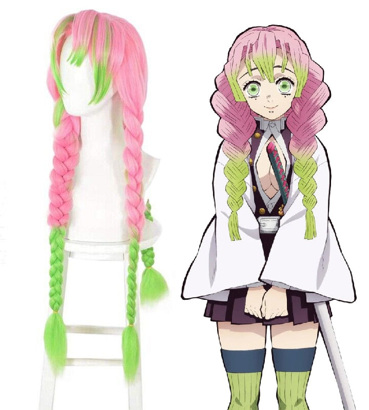 Anime Demon Slayer Kimetsu no Yaiba Kanroji Mitsuri Wig