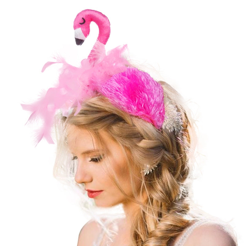 Pink Flamingo Headband Animal Headpiece