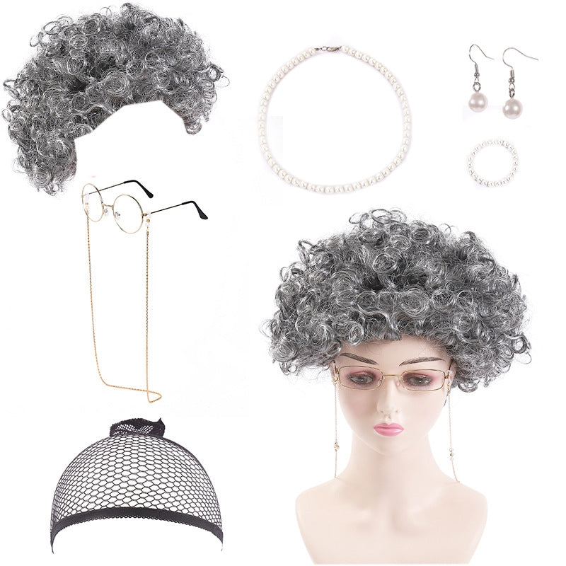 Adult & Kids The 100 Days of School Granny Costume Set