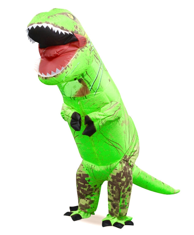 Kids Green T-REX Inflatable Costume