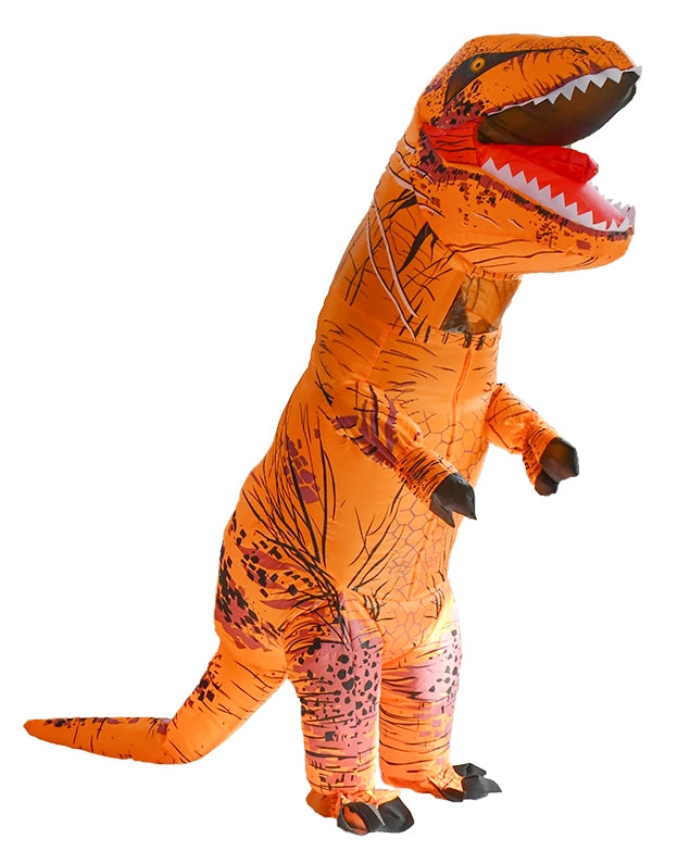 Kids Orange T-REX Inflatable Costume