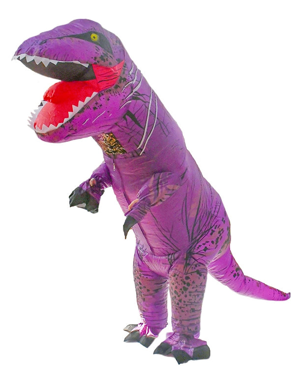 Kids Purple T-REX Inflatable Costume