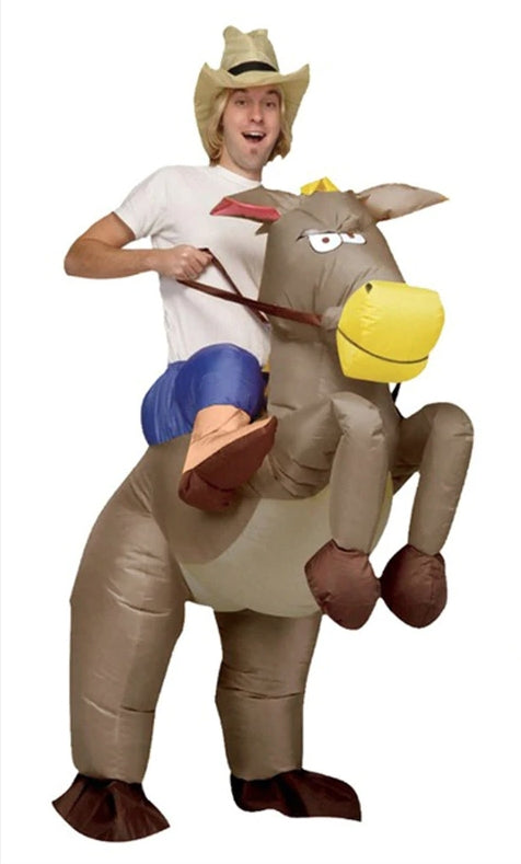 Donkey carry me inflatable costume
