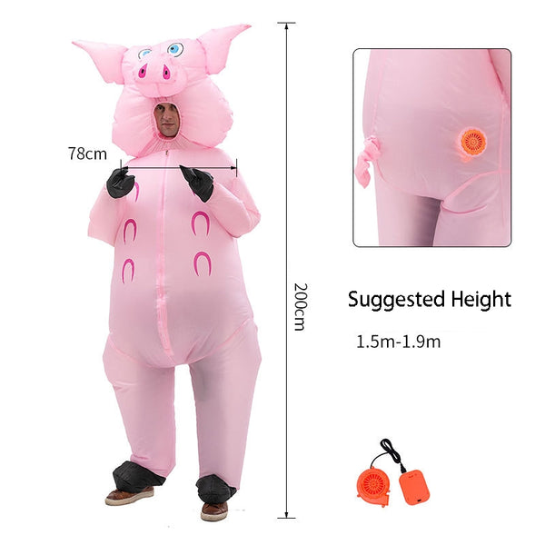 Inflatable Pink Pig Adult Costume