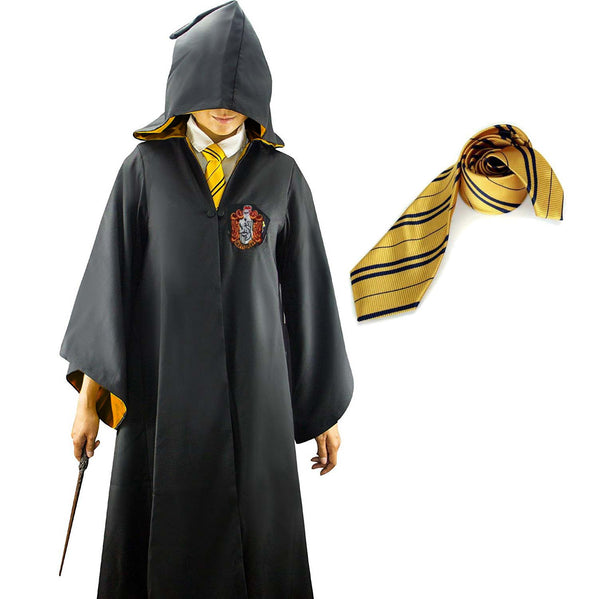 Robe with Tie Mens Ladies Harry Potter Adult Robe Costume Cosplay Hufflepuff