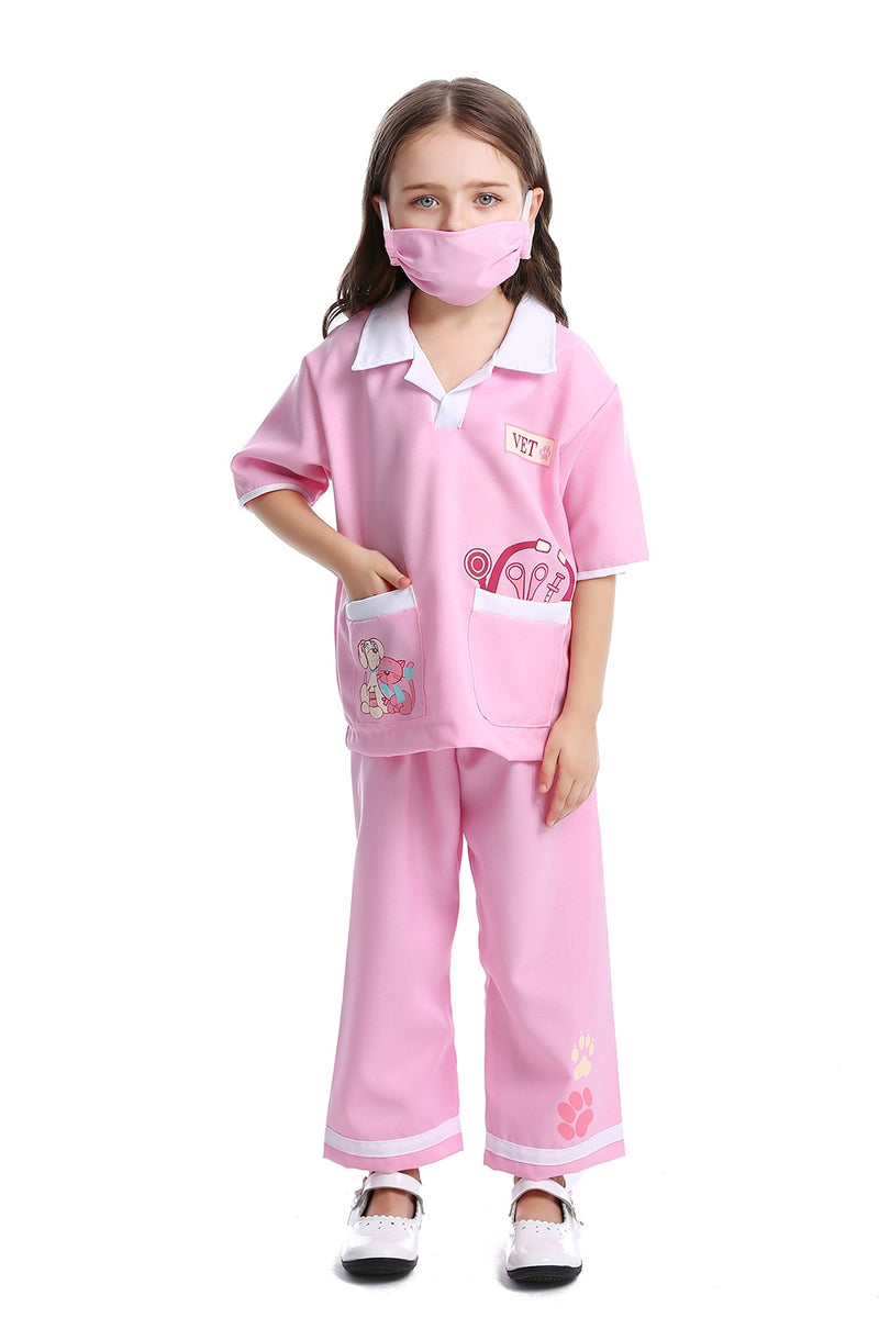 Child Nurse Doctor Girls Hospital Vet Book Week Kids Dress Costume Outfit
