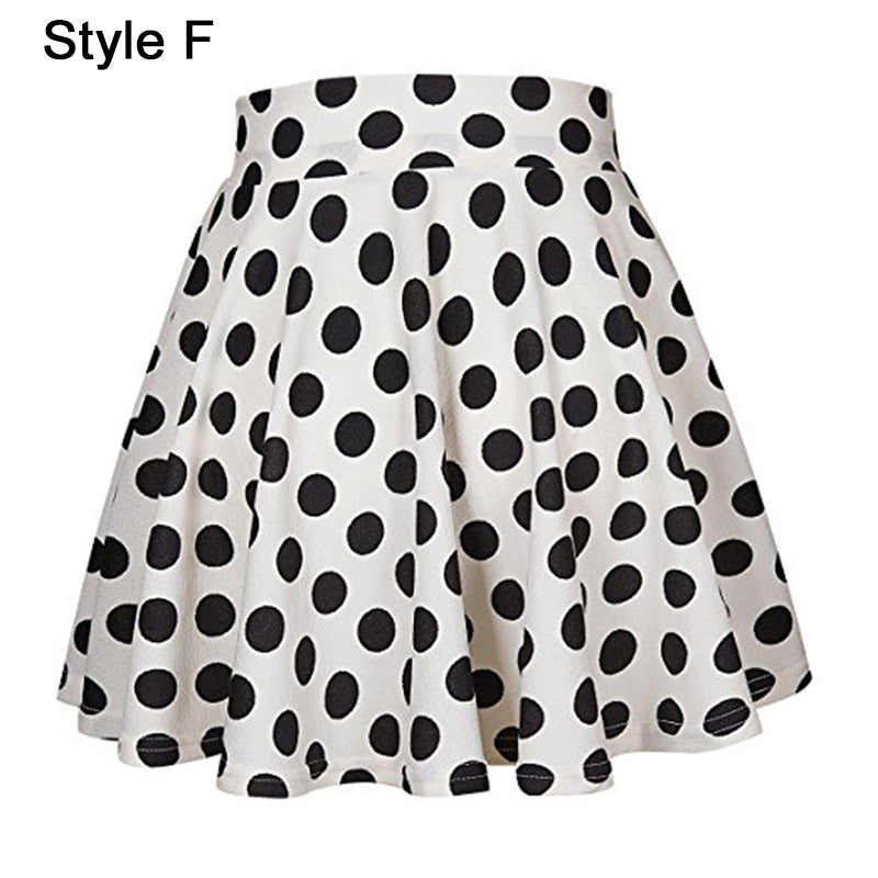 Ladies White POLKA DOT Skirt