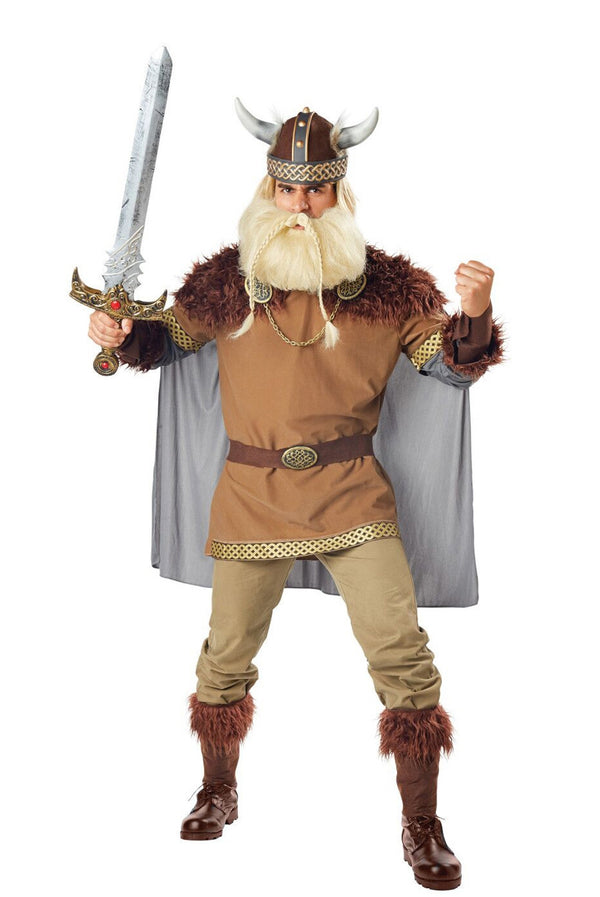 Mens Viking Warrior Costume with Cape