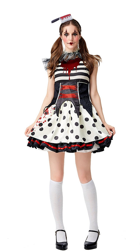 Ladies Scary Clown Zombie costume