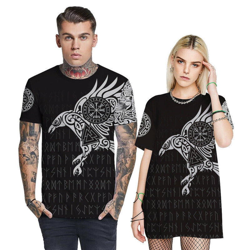 Dark Viking Tattoo 3D Printed T-Shirt