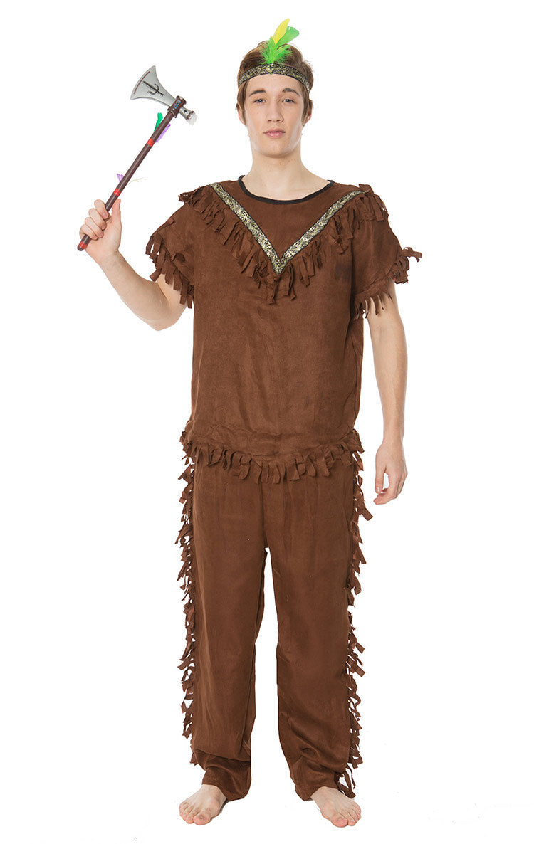 Mens Warrior Native American Indian Costume