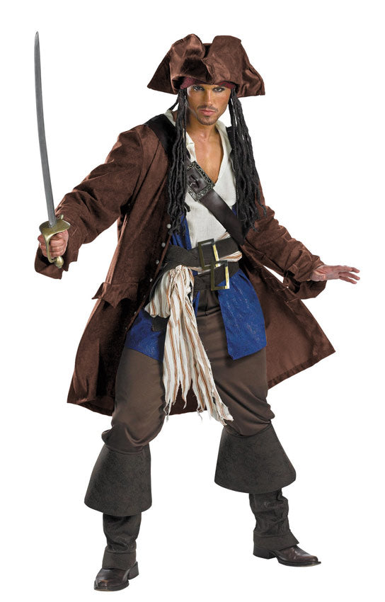 Pirates Of The Caribbean Captain Jack Sparrow Adult Costume